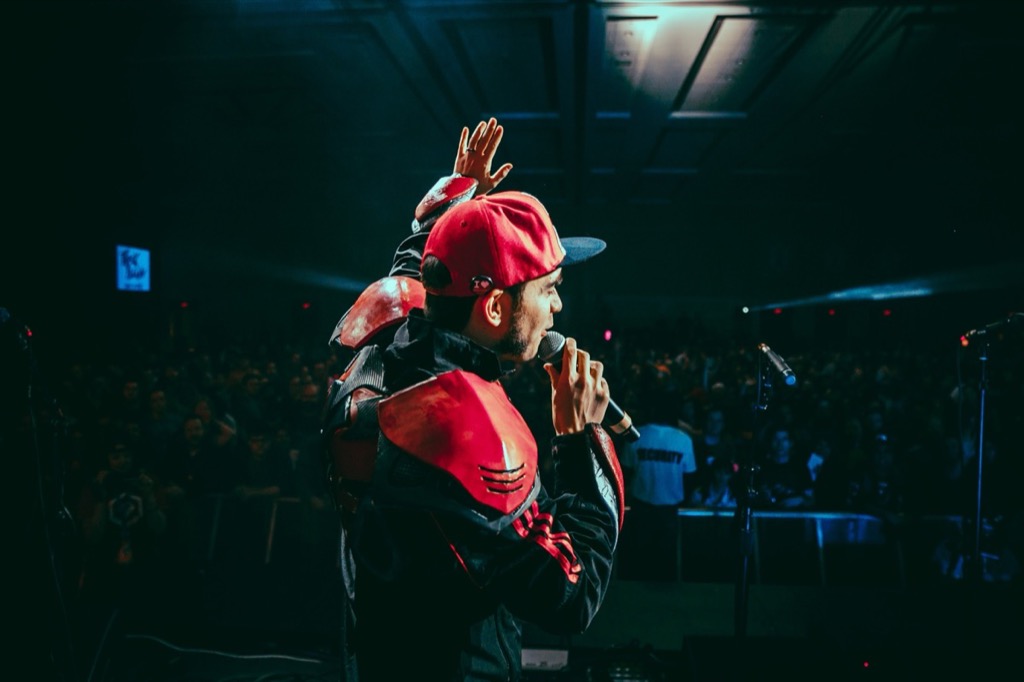 Dj Cutman performing for a crowd
